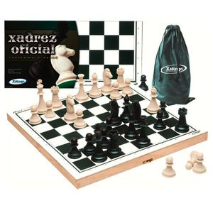 Kit de Jogos Dominó Xadrez e Damas - Shop Macrozao