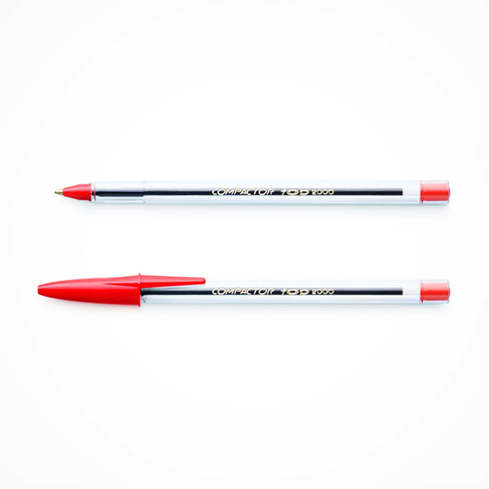 Caneta-Esferografica-Media-Top-2000-Vermelha---Compactor Caneta-Esferografica-Media-Top-2000-Vermelha---Compactor