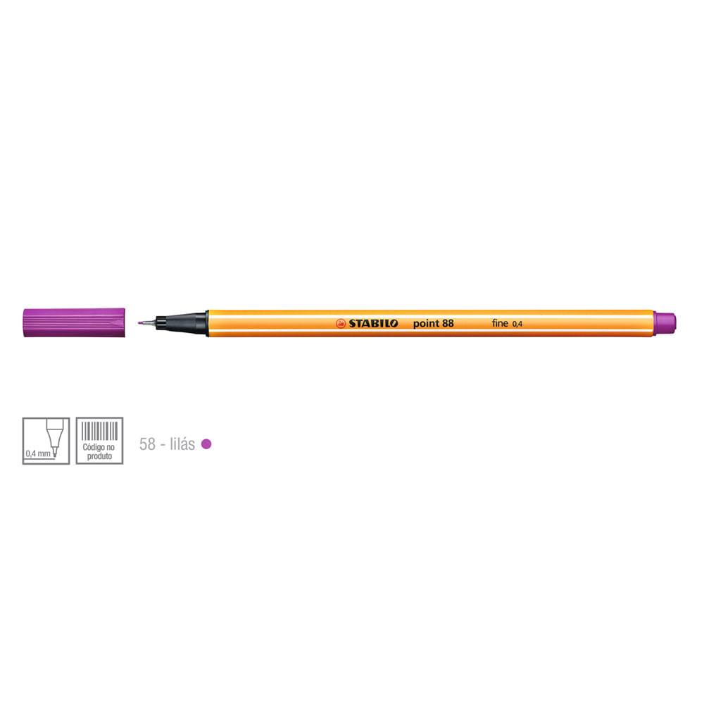 Caneta-Point-88-Cor-58-Lilas---Stabillo Caneta-Point-88-Cor-58-Lilas---Stabillo