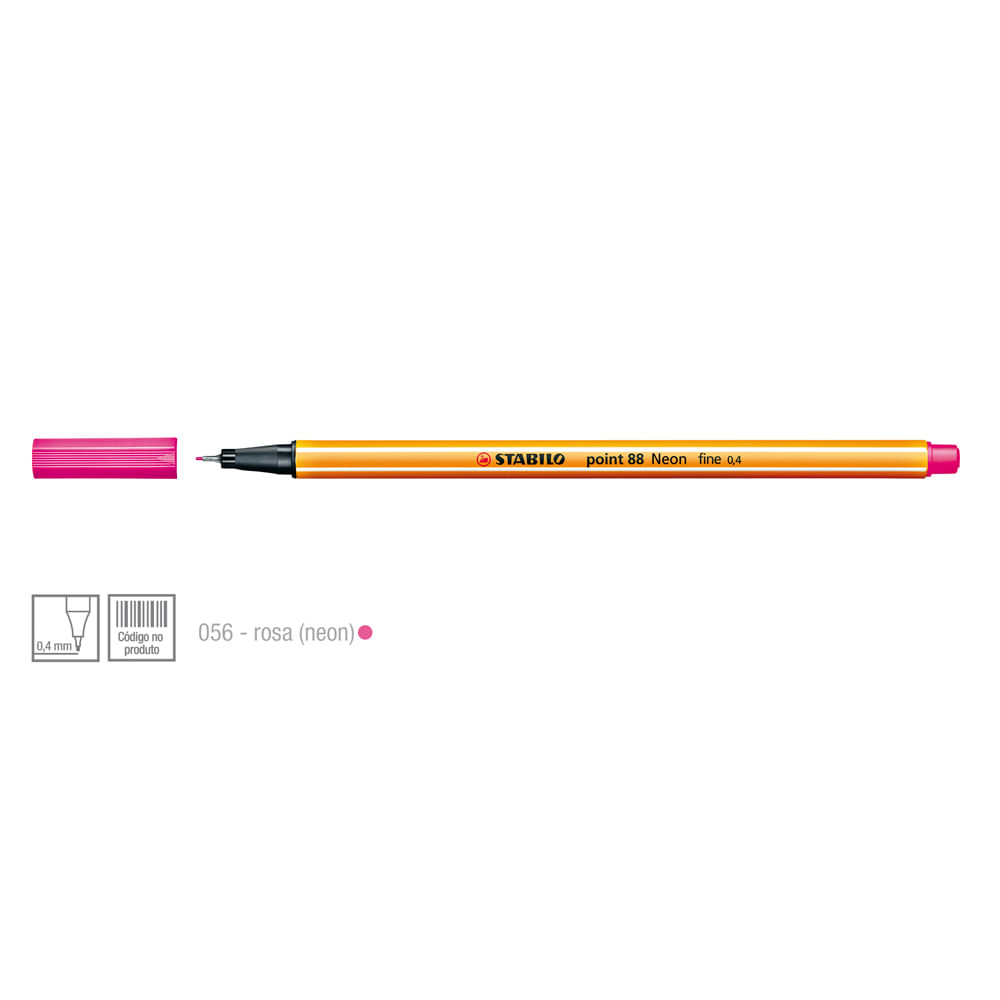 Caneta-Point-88-Cor-56-Rosa-Neon---Stabillo Caneta-Point-88-Cor-56-Rosa-Neon---Stabillo