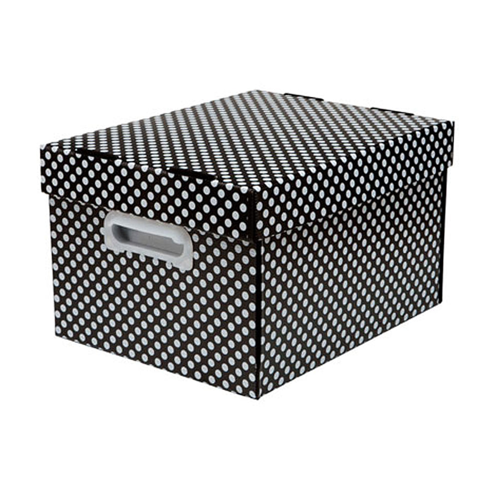 Caixa-Organizadora-The-Best-Box-Dots-Preta-Media---Polibras Caixa-Organizadora-The-Best-Box-Dots-Preta-Media---Polibras