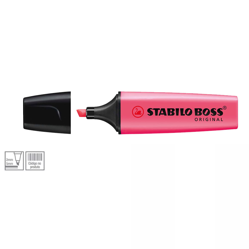 Caneta-Marca-Texto-Stabilo-Boss-Cor-56-Rosa---Stabilo Caneta-Marca-Texto-Stabilo-Boss-Cor-56-Rosa---Stabilo