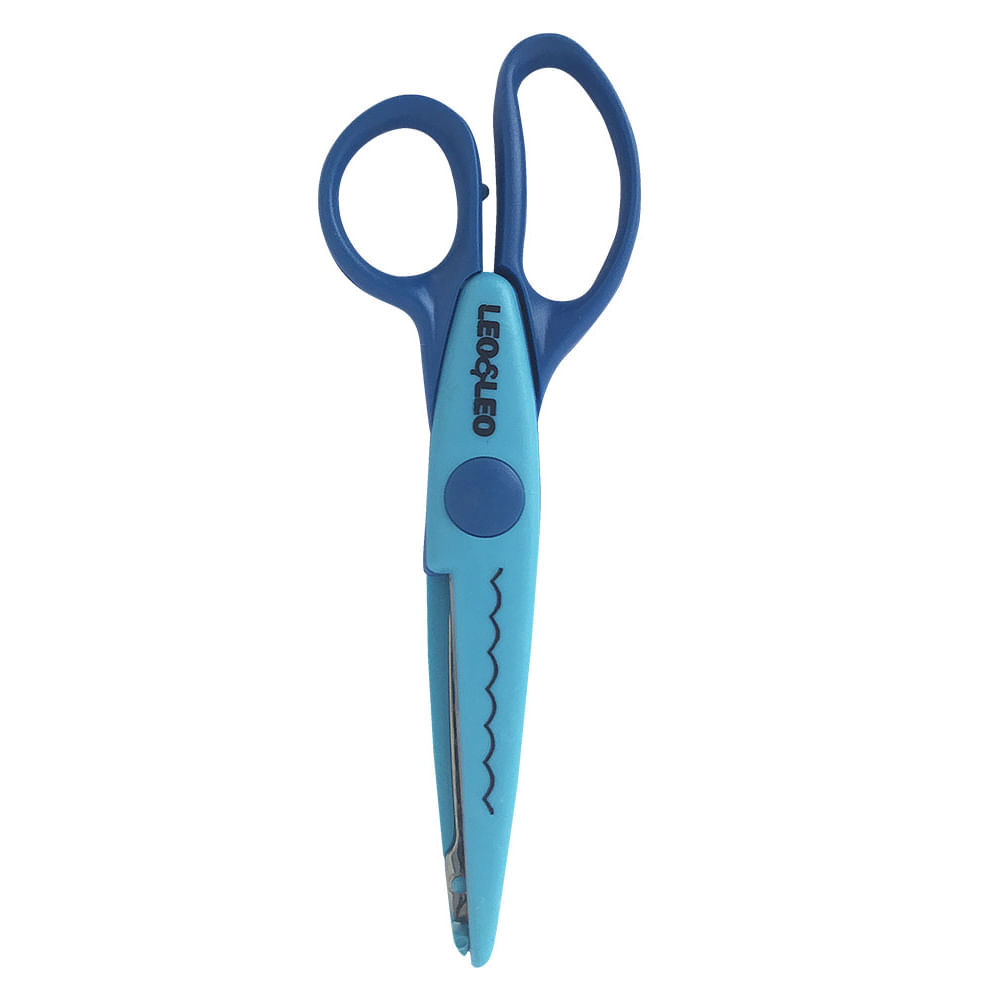 tesoura-escolar-de-picotar-ondinha-azul-leo-e-leo tesoura-escolar-de-picotar-ondinha-azul-leo-e-leo