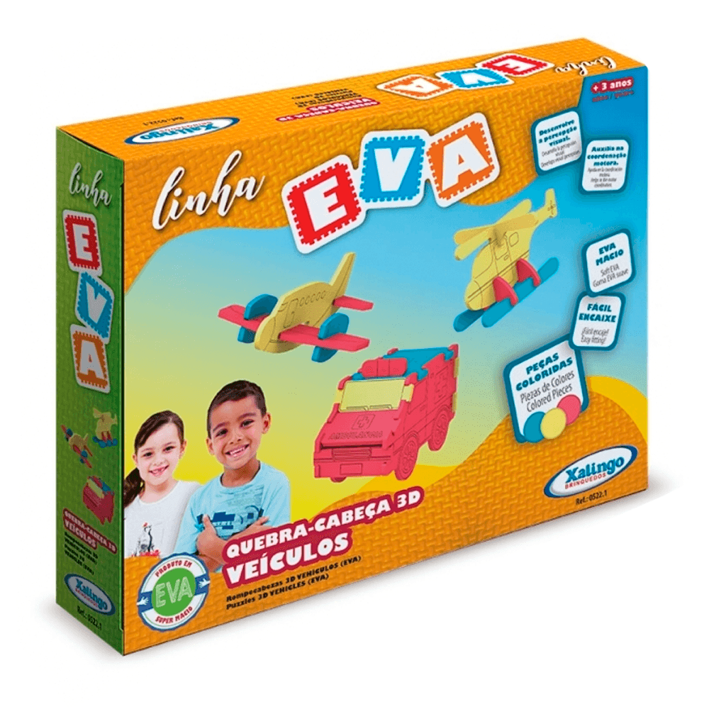 Quebra-cabeca-3D-Veiculos-EVA---Xalingo Quebra-cabeca-3D-Veiculos-EVA---Xalingo