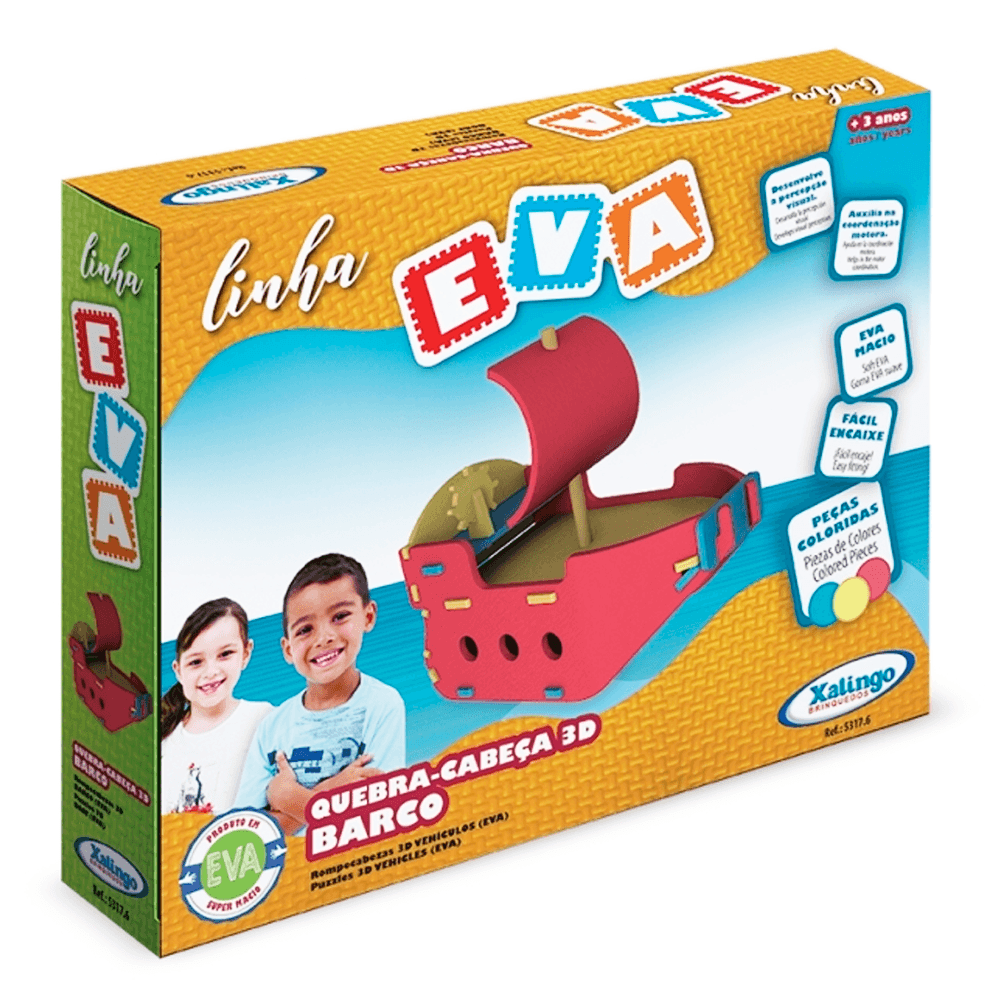 Quebra-cabeca-3D-Barco-EVA---Xalingo Quebra-cabeca-3D-Barco-EVA---Xalingo
