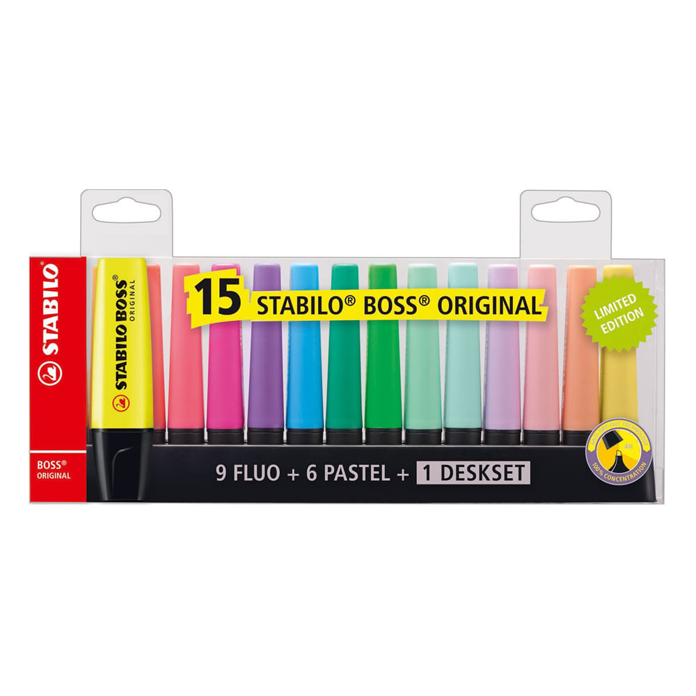 estojo-marca-texto-boss-9-cores-neon-6-cores-pasteis-1-deskset-stabilo estojo-marca-texto-boss-9-cores-neon-6-cores-pasteis-1-deskset-stabilo