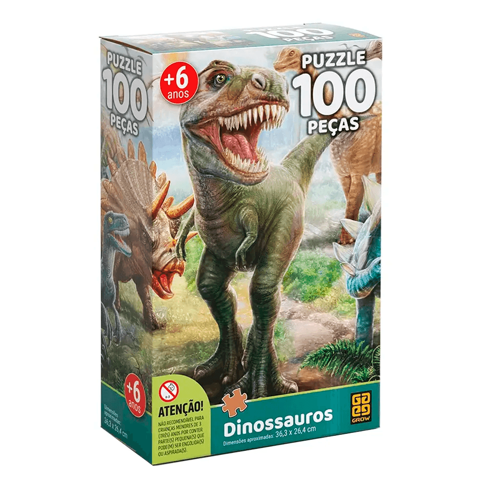 Quebra-Cabeça Formato Dinossauro 280 Peças - Grimm Toys