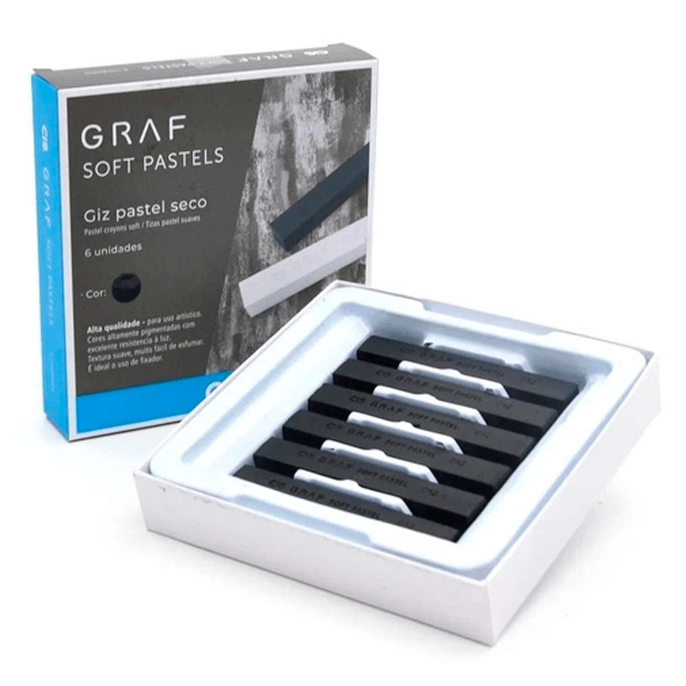 GIZ--PASTEL--SECO--GRAF--PASTELS--PRETO--CIS GIZ--PASTEL--SECO--GRAF--PASTELS--PRETO--CIS