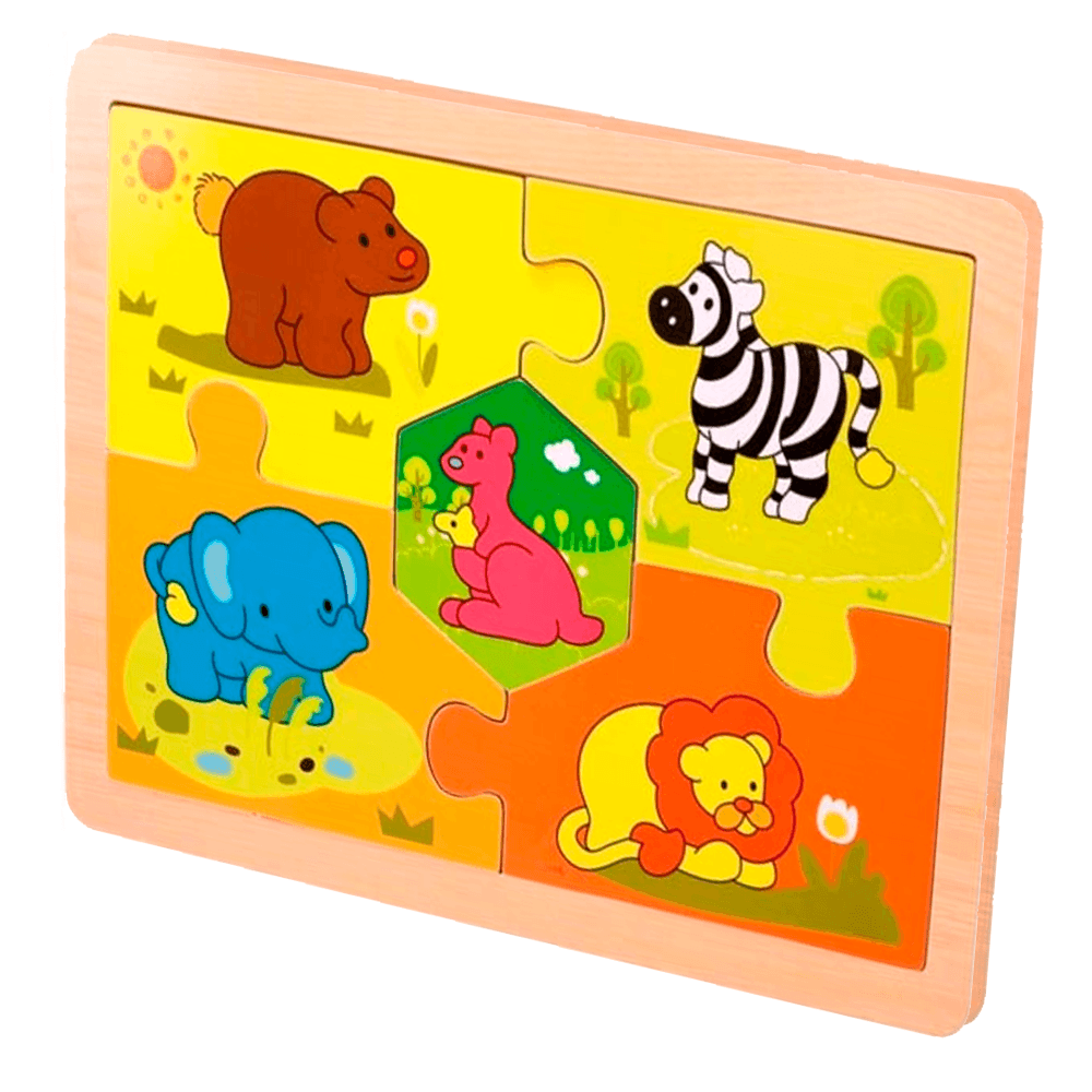 Quebra-Cabeca-5-Pecas-Monte-a-Cena-Animais---Dican Quebra-Cabeca-5-Pecas-Monte-a-Cena-Animais---Dican