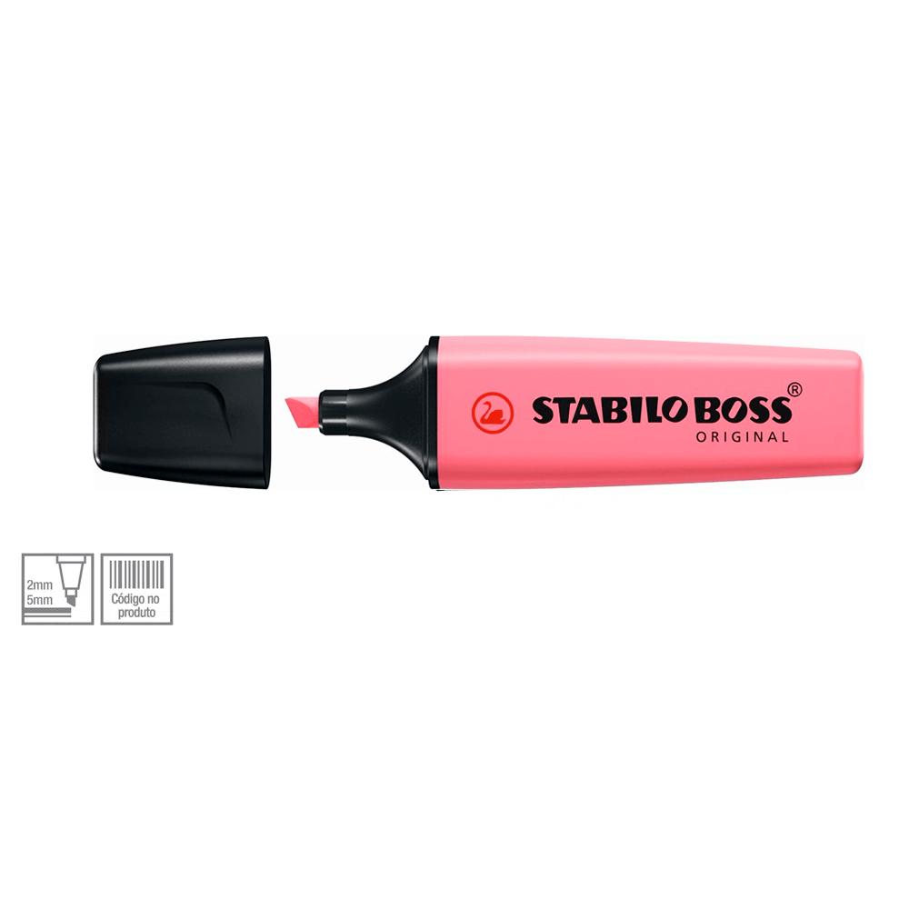 Caneta-Marca-Texto-Stabilo-Boss-Cor-150-Rosa-Cereja---Stabilo Caneta-Marca-Texto-Stabilo-Boss-Cor-150-Rosa-Cereja---Stabilo