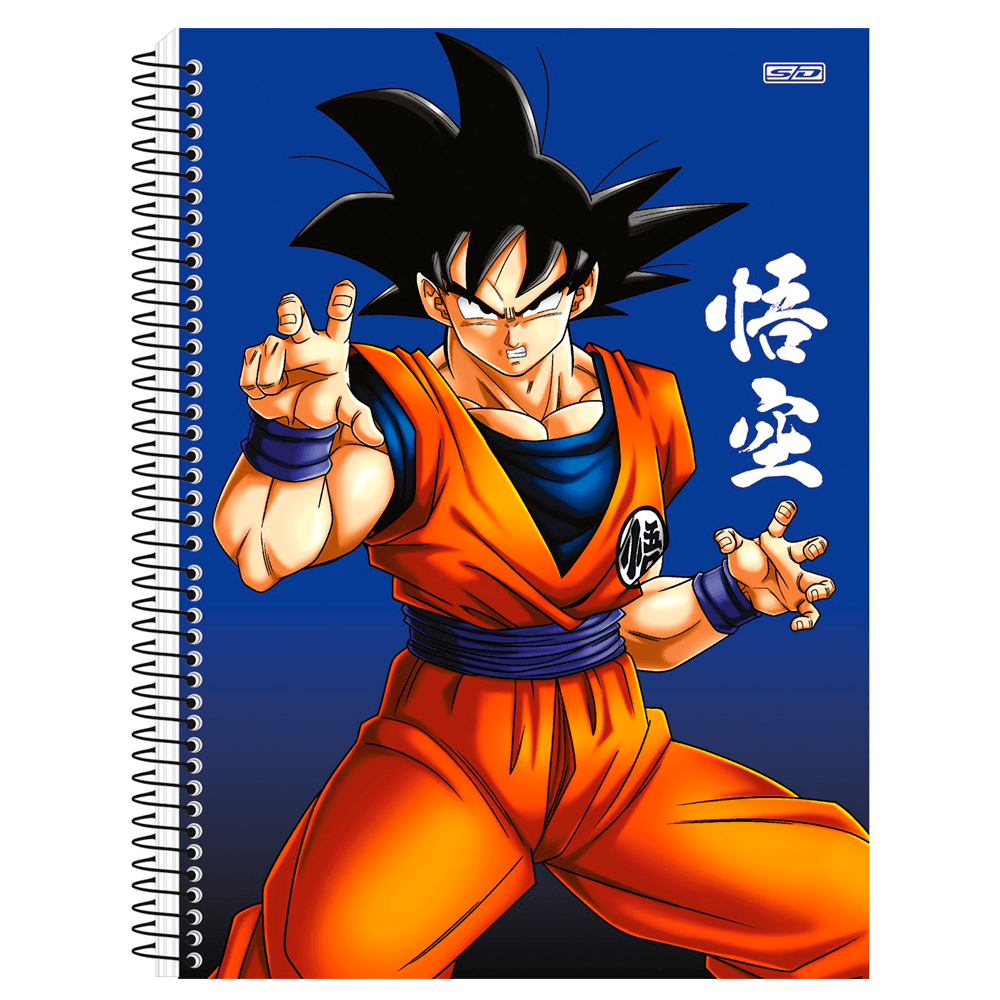 Caderno Cartografia Desenho 60fls Dragon Ball Vegeta/goku Sd