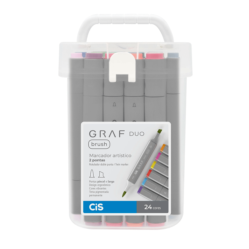 Graf-Duo-Brush-24-Cores-Cis Graf-Duo-Brush-24-Cores-Cis
