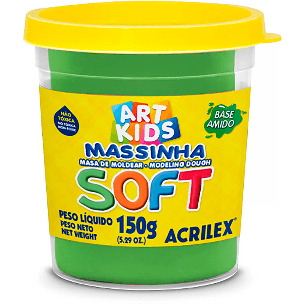 Massa-de-Modelar-Soft-Art-Kids-Acrilex-Verde Massa-de-Modelar-Soft-Art-Kids-Acrilex-Verde