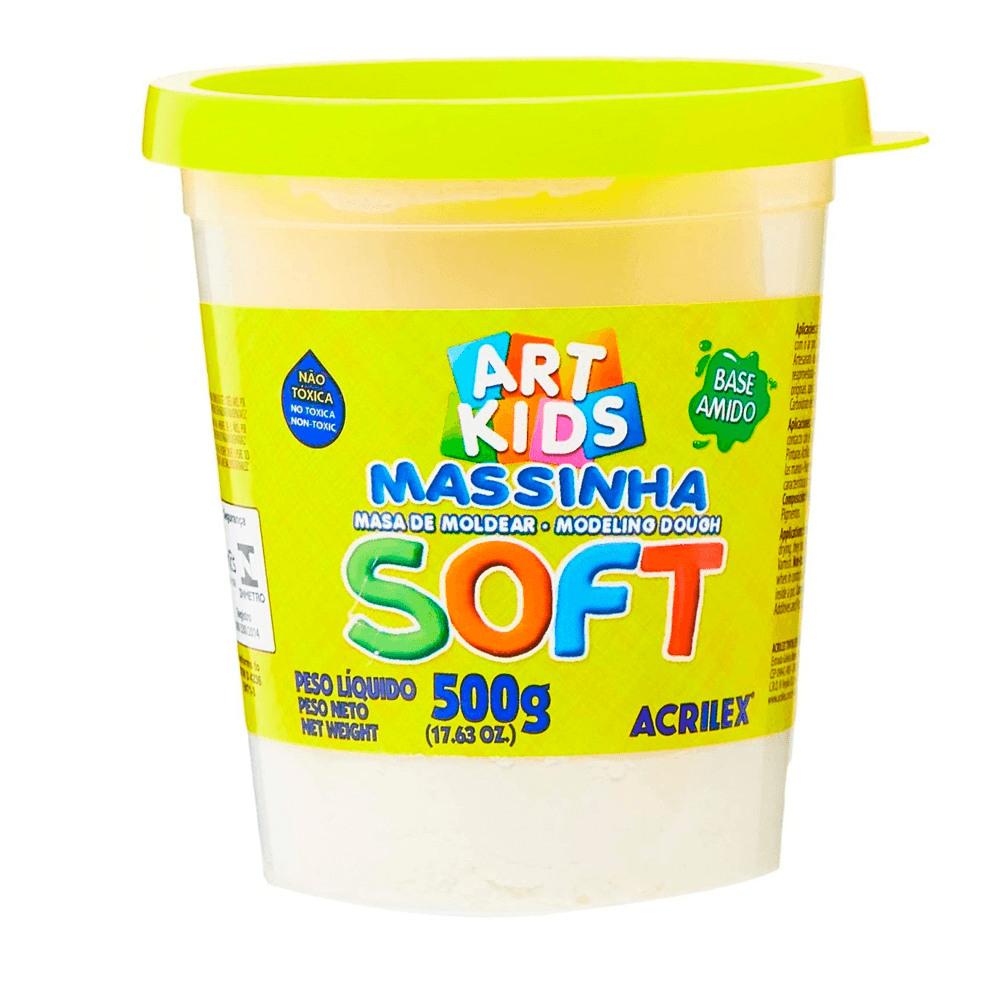 Massa-de-Modelar-Art-Kids-Branca-Acrilex Massa-de-Modelar-Art-Kids-Branca-Acrilex