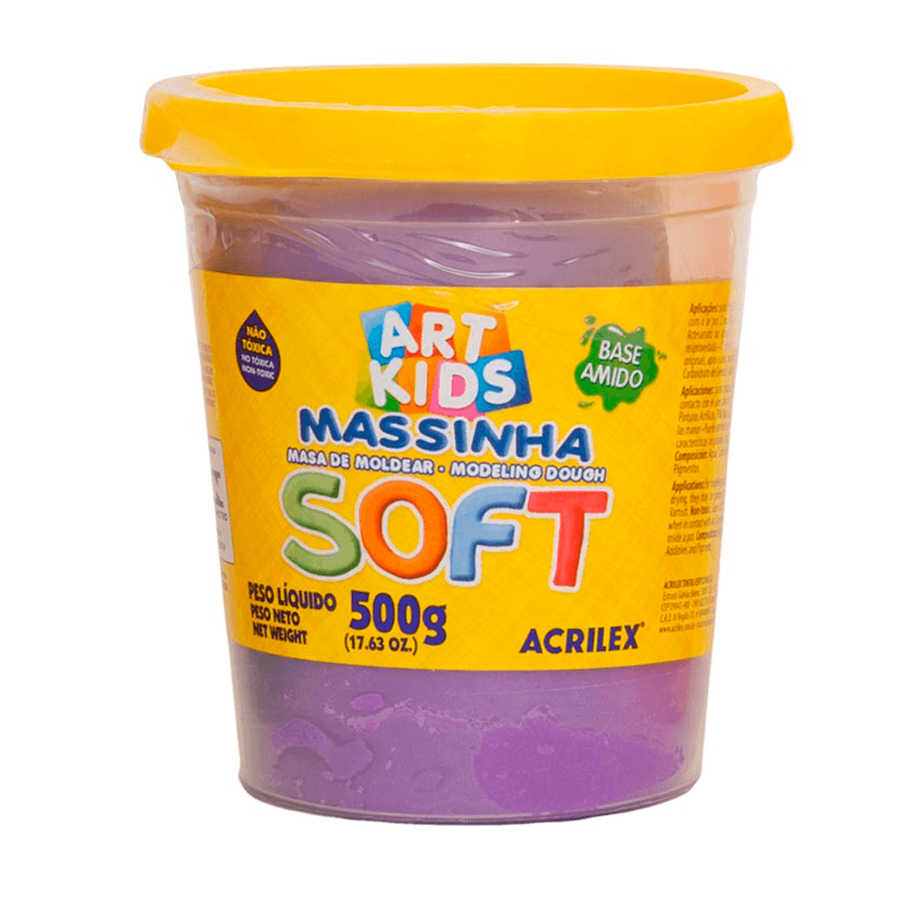 Massa-de-Modelar-Art-Kids-Roxa-Acrilex Massa-de-Modelar-Art-Kids-Roxa-Acrilex