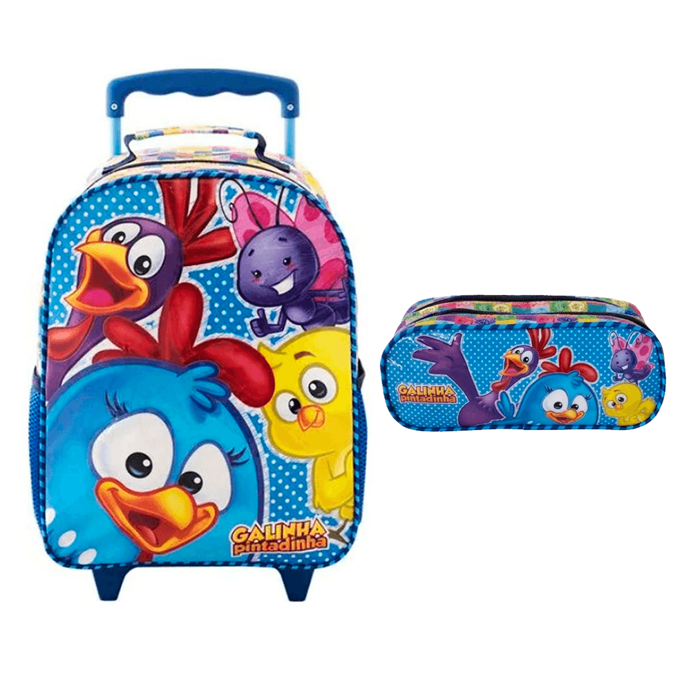 Mochila-de-Rodinhas---Estojo-Duplo-Galinha-Pintadinha-R1-Ref.-9580-16_---Xeryus