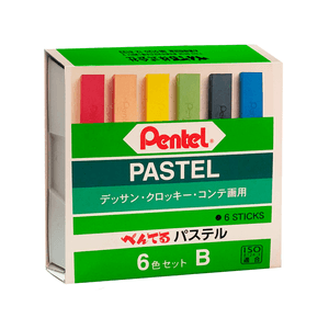 Giz-Pastel-Seco-6-Cores-Basicas---Pentel