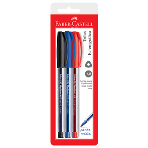 Caneta-Esferografica-Trilux-032-com-3-Cores---Faber-Castell