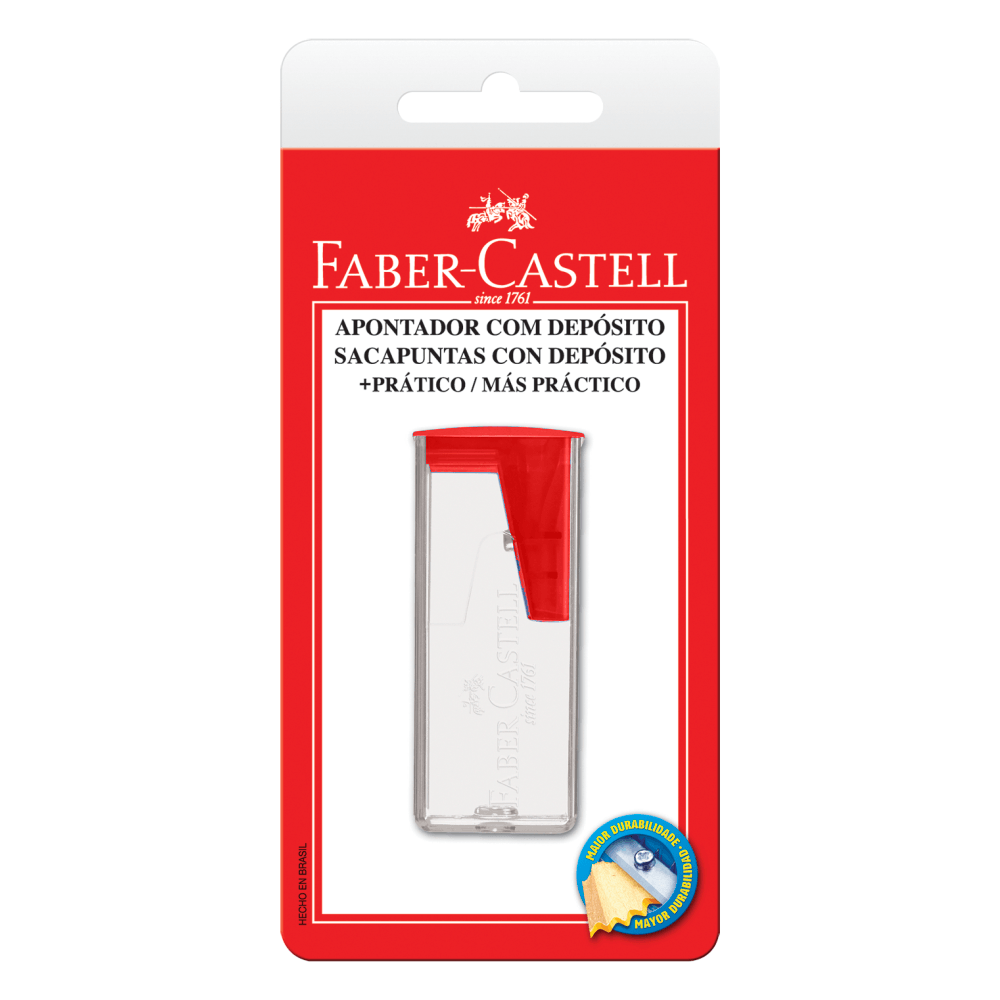 Apontador-com-Deposito-Vermelho---Faber-Castell Apontador-com-Deposito-Vermelho---Faber-Castell