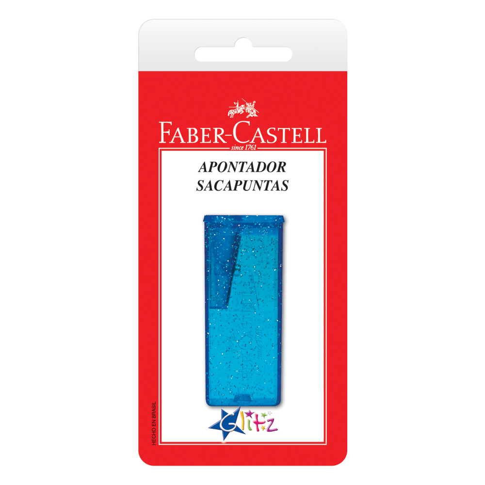 Apontador-com-Deposito-Glitz-Azul---Faber-Castell Apontador-com-Deposito-Glitz-Azul---Faber-Castell