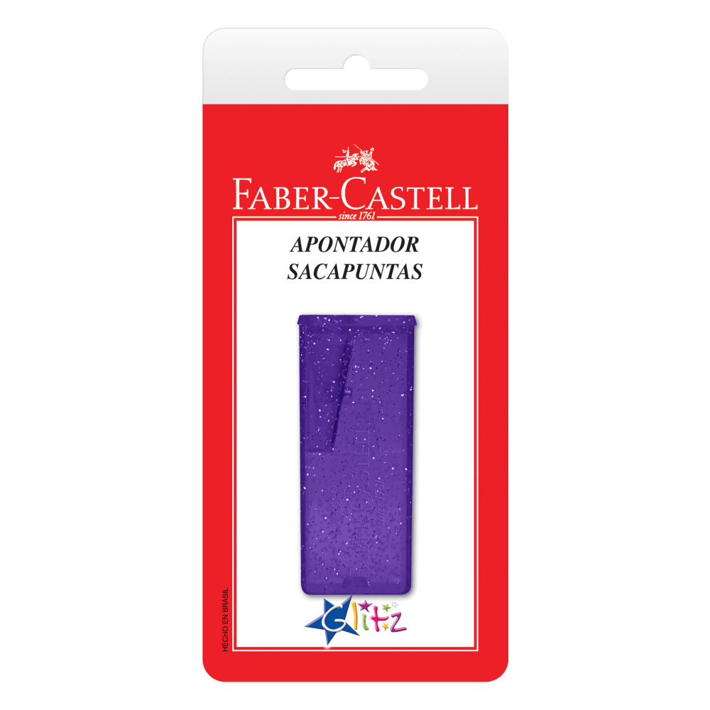 Apontador-com-Deposito-Glitz-Roxo---Faber-Castell Apontador-com-Deposito-Glitz-Roxo---Faber-Castell