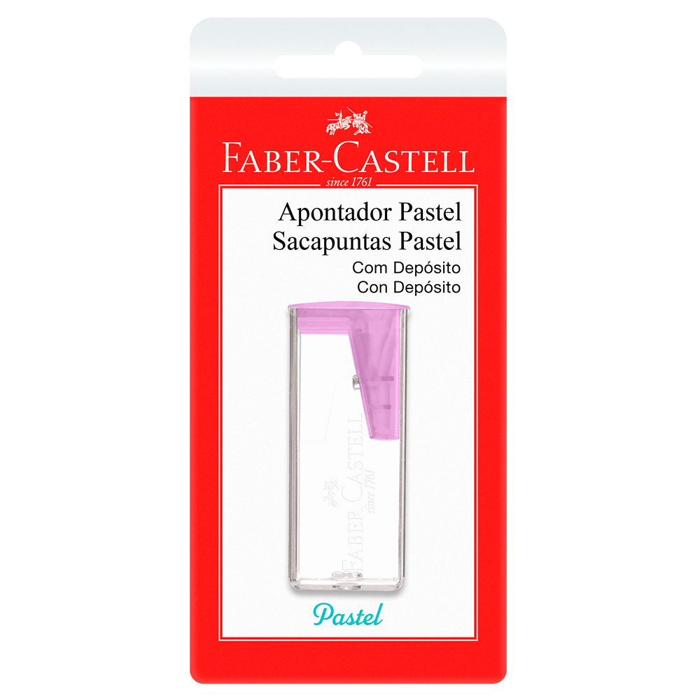 Apontador-com-Deposito-Lilas-Pastel---Faber-Castell Apontador-com-Deposito-Lilas-Pastel---Faber-Castell