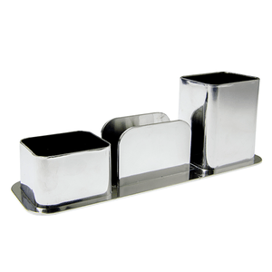 Porta-Canetas-Clips-e-Lembrete-Prata