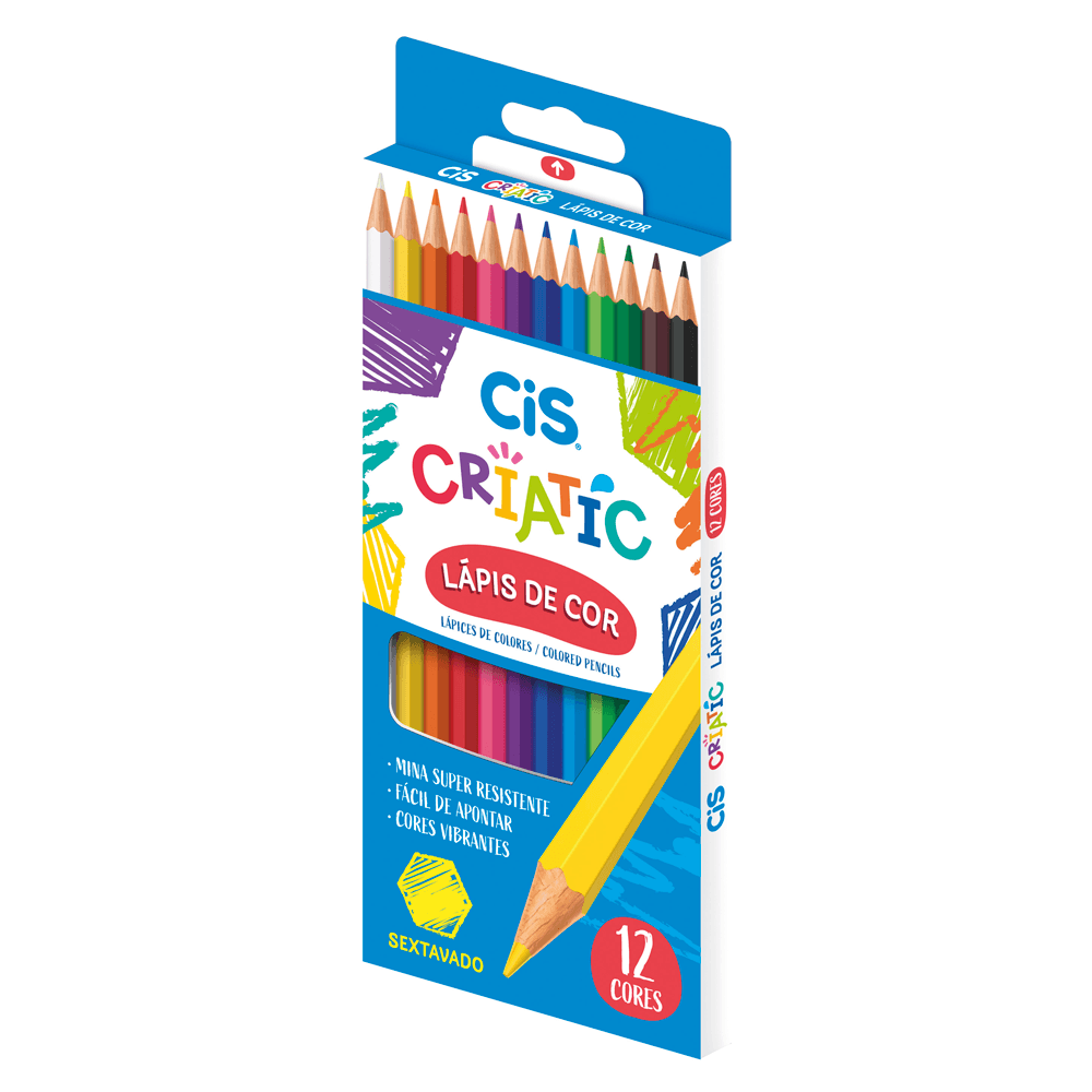 Kit Lápis de Cor Pastel + Tons de Pele cis 18 cores Infantil no