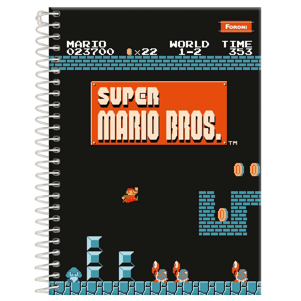 Caderno-Universitario-10x1-200-Fls-C.D.-Foroni---Super-Mario-13 Caderno-Universitario-10x1-200-Fls-C.D.-Foroni---Super-Mario-13