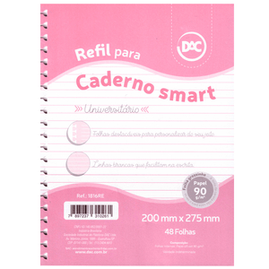 Refil-para-Caderno-Smart-com-48-Folhas-Rosa---DAC