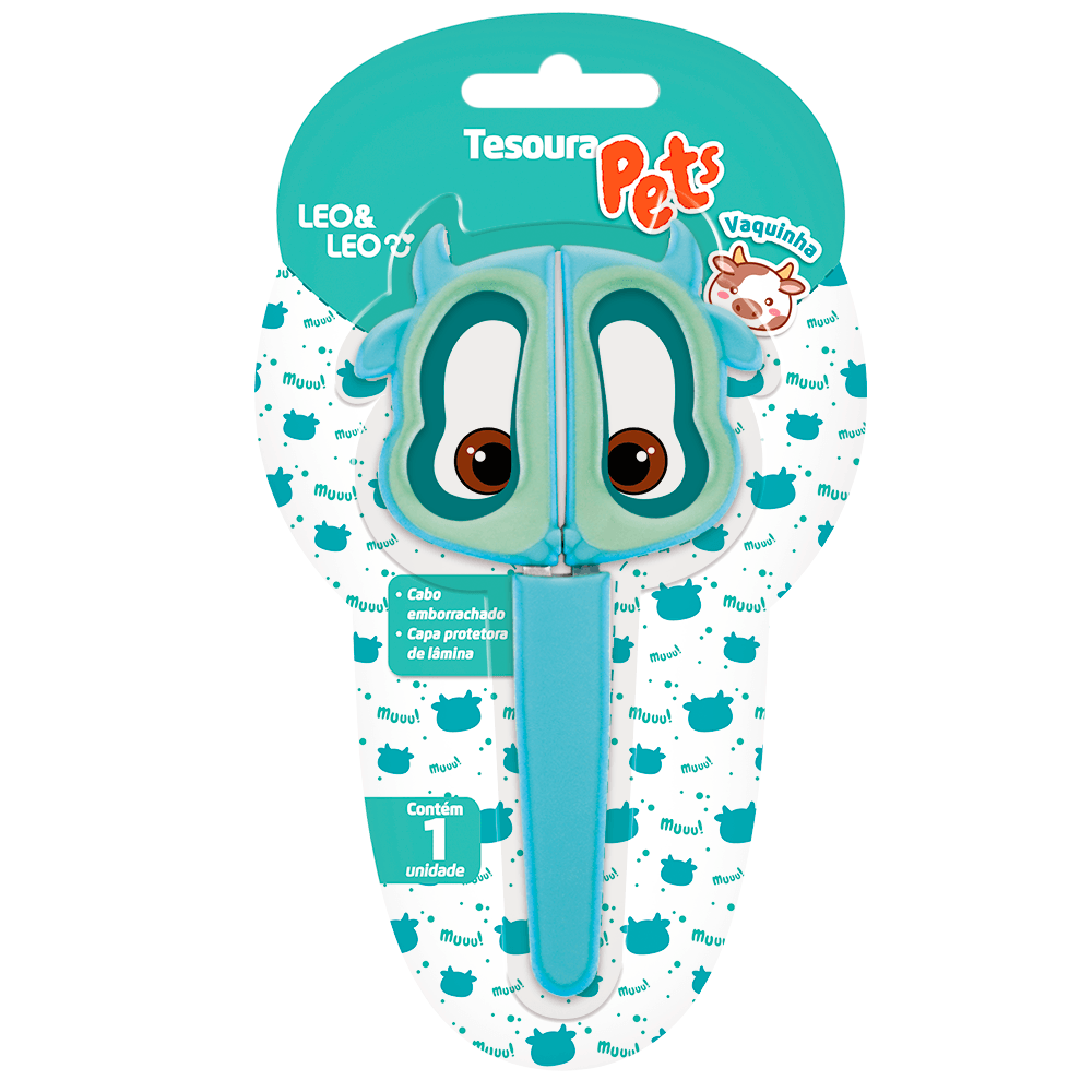 Tesoura-Sem-Ponta-Pets-Vaquinha---Leo_Leo Tesoura-Sem-Ponta-Pets-Vaquinha---Leo_Leo