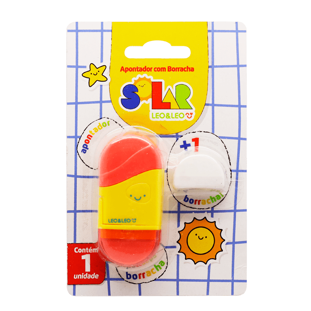 Apontador-com-Borracha-Solar-Vermelho---Leo_Leo Apontador-com-Borracha-Solar-Vermelho---Leo_Leo
