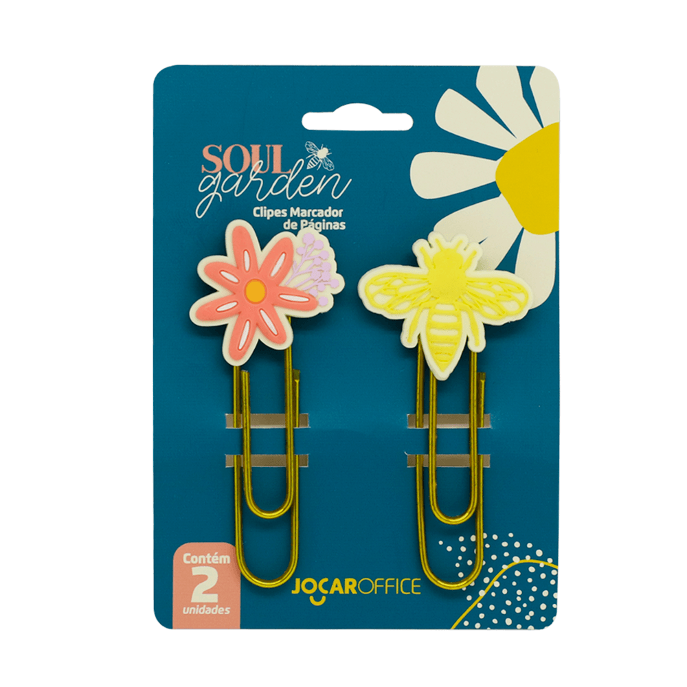 Clipes-Soul-Garden-Abelha-75cm-com-2-Unidades---Jocar-Office Clipes-Soul-Garden-Abelha-75cm-com-2-Unidades---Jocar-Office