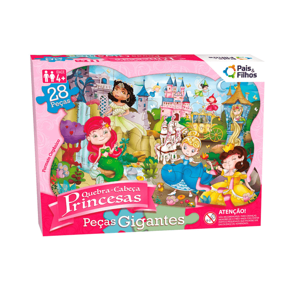 Quebra-cabeça Princesas 28 peças gigantes - Brinquedos Pé de Jacaré