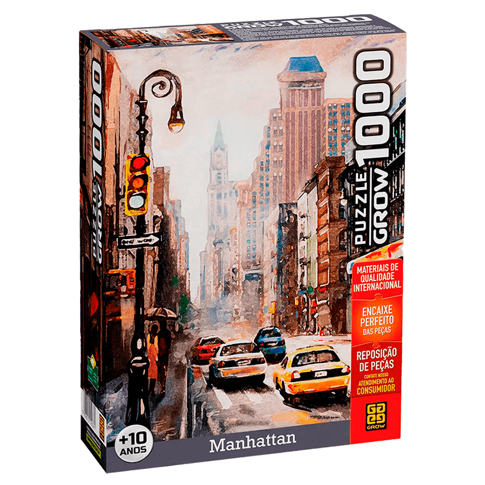 Quebra-Cabeca-1000-Pecas-Grow---Manhattan Quebra-Cabeca-1000-Pecas-Grow---Manhattan