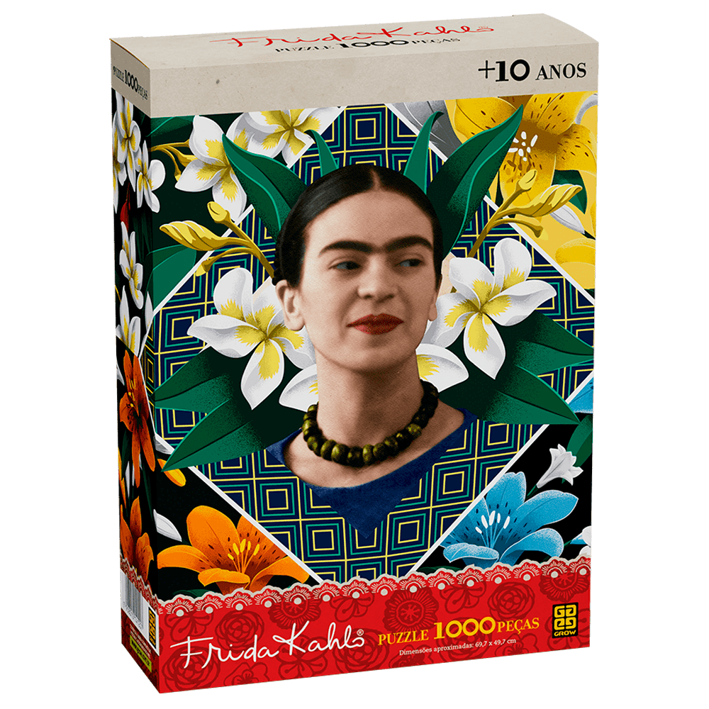 Quebra-Cabeca-1000-Pecas-Grow---Frida-Kahlo Quebra-Cabeca-1000-Pecas-Grow---Frida-Kahlo
