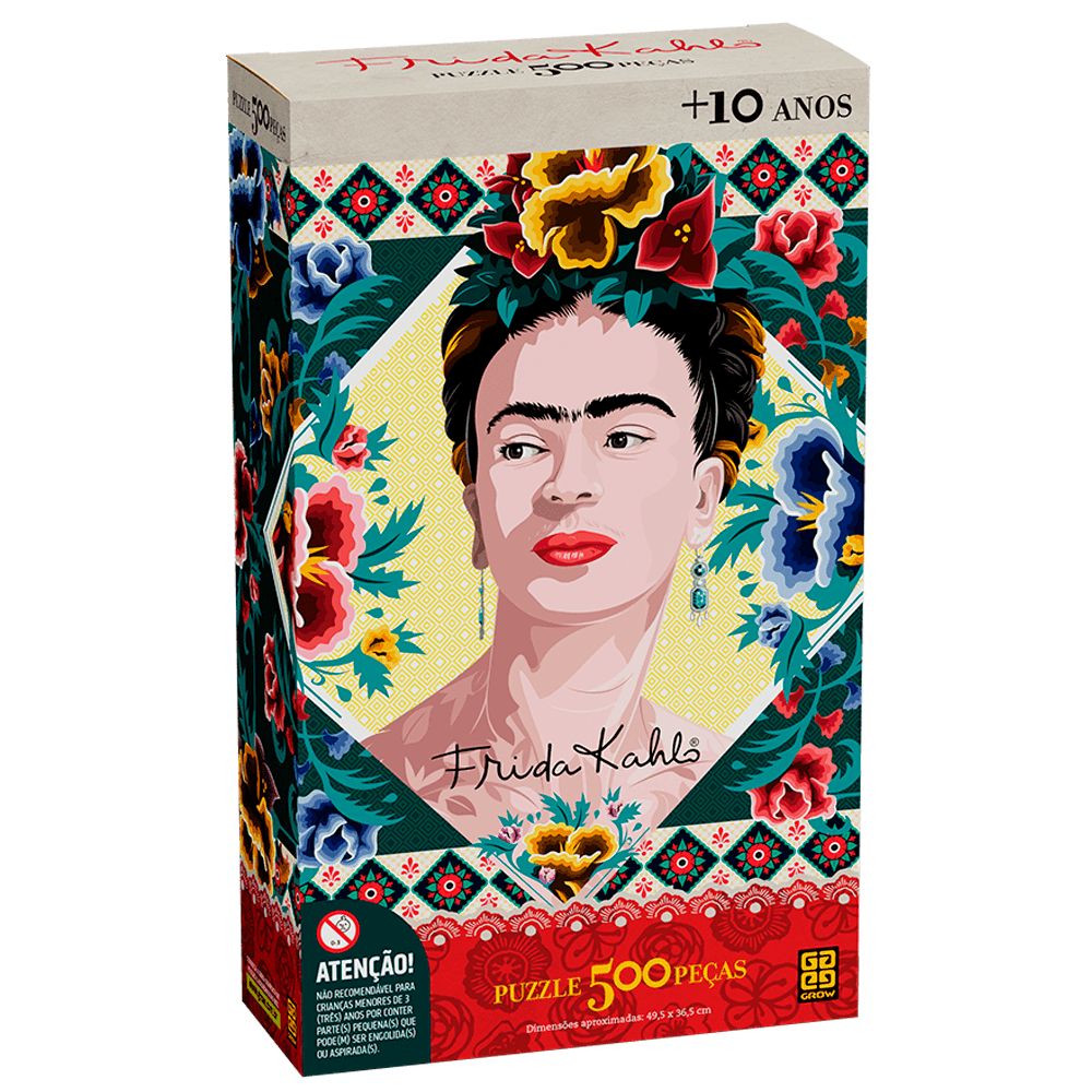 Quebra-Cabeca-500-Pecas-Grow---Frida-Kahlo
