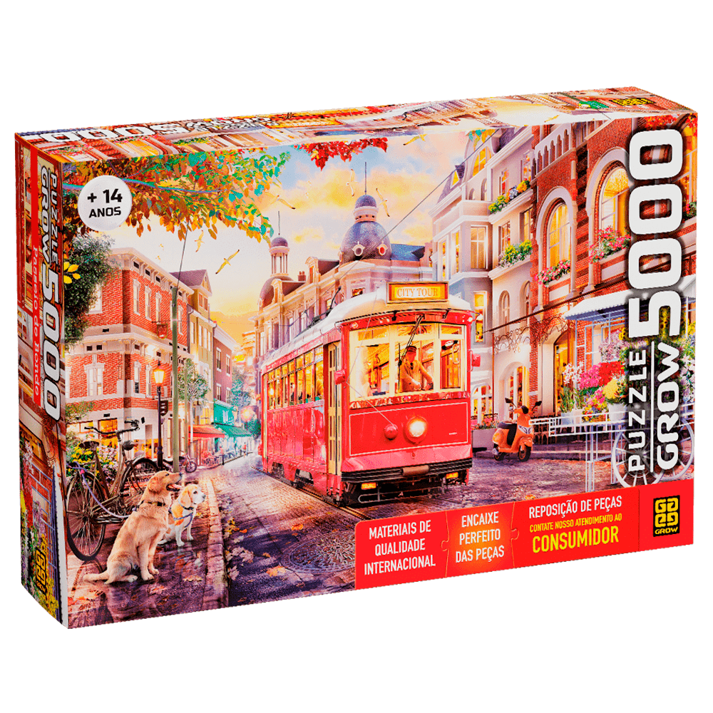 Quebra-Cabeca-5000-Pecas-Grow---Passeio-de-Bonde Quebra-Cabeca-5000-Pecas-Grow---Passeio-de-Bonde