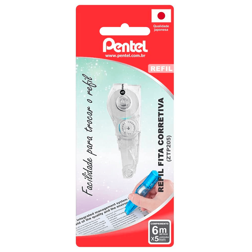 Refil-Fita-Corretiva-ZTP205-com-1-Unidade---Pentel Refil-Fita-Corretiva-ZTP205-com-1-Unidade---Pentel