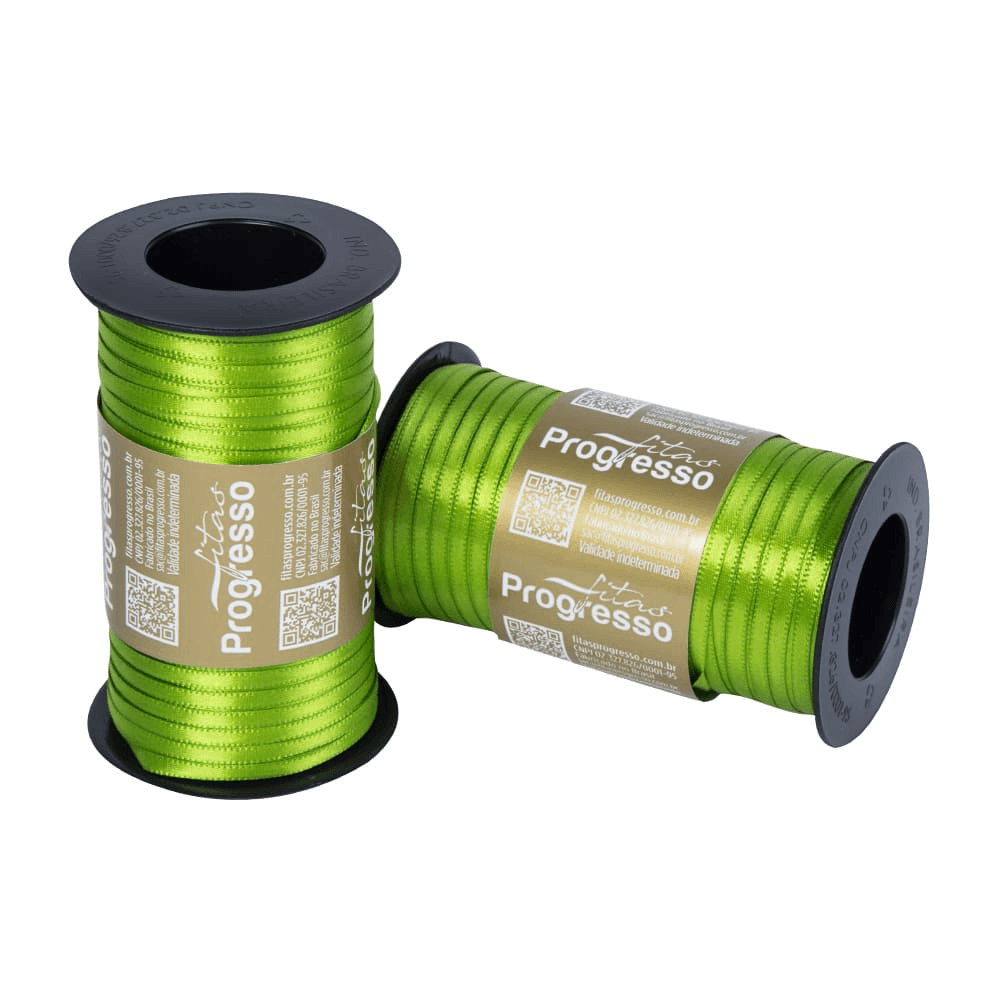 Fita-de-Cetim-Progresso-Dupla-Face-4mm---Nº-000-c100-metros---Verde-Folha Fita-de-Cetim-Progresso-Dupla-Face-4mm---Nº-000-c100-metros---Verde-Folha