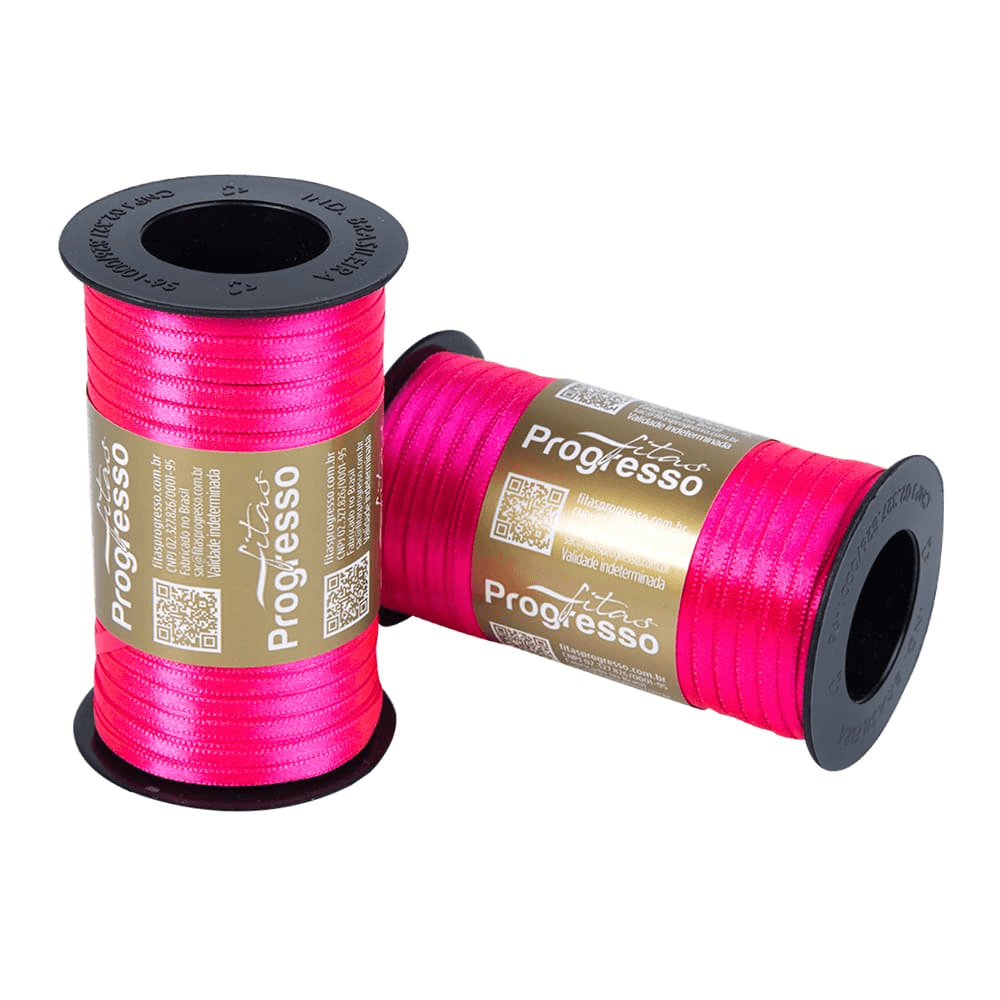 Fita-de-Cetim-Progresso-Dupla-Face-4mm---Nº-000-c100-metros---Rosa-Citrico Fita-de-Cetim-Progresso-Dupla-Face-4mm---Nº-000-c100-metros---Rosa-Citrico