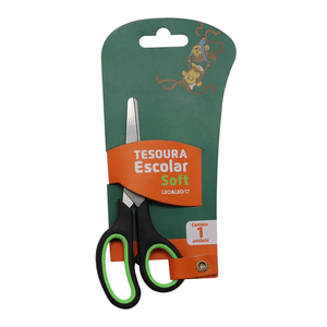 Tesoura-Escolar-Soft-Verde---Leo-Leo