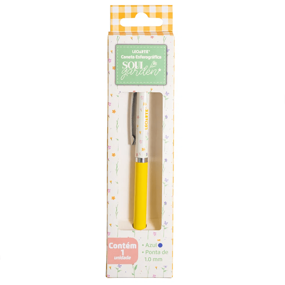 Caneta-Esferografica-1.0-Azul-Soul-Garden-Amarelo---Leo-Leo Caneta-Esferografica-1.0-Azul-Soul-Garden-Amarelo---Leo-Leo