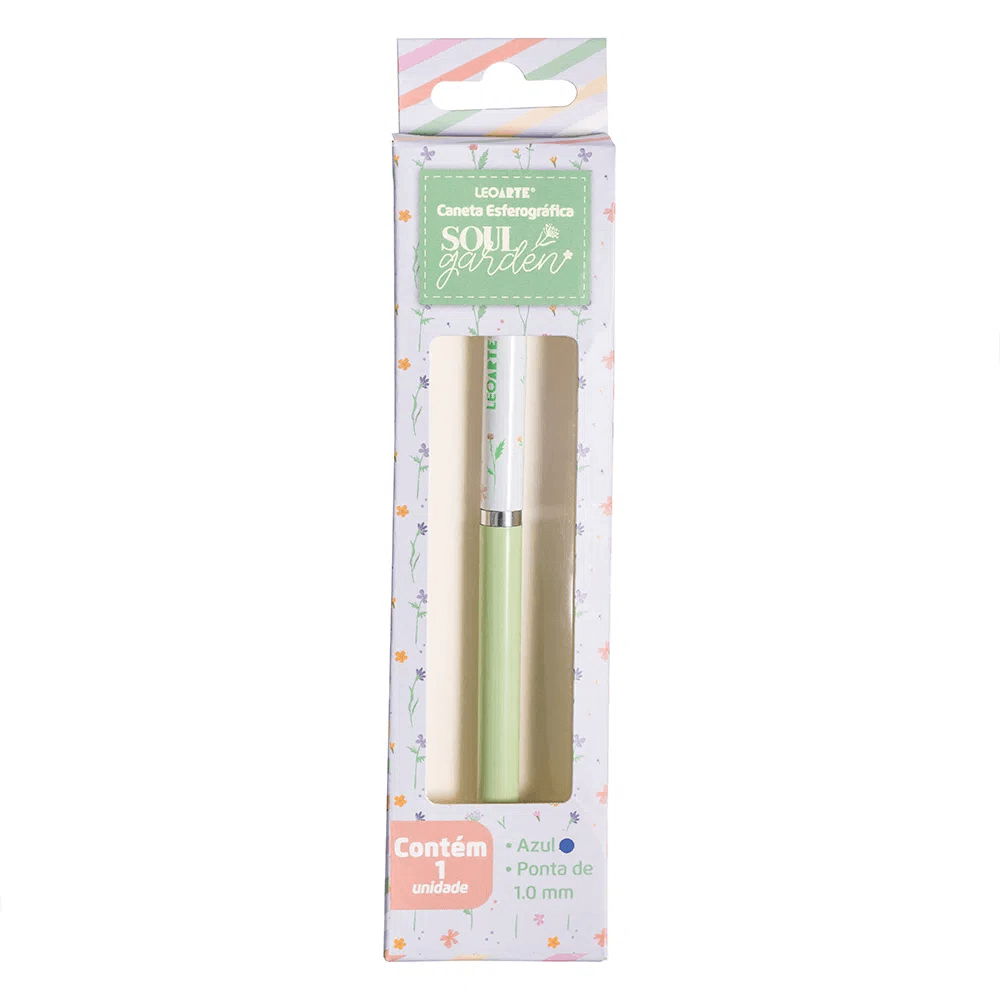 Caneta-Esferografica-1.0-Azul-Soul-Garden-Verde---Leo-Leo Caneta-Esferografica-1.0-Azul-Soul-Garden-Verde---Leo-Leo