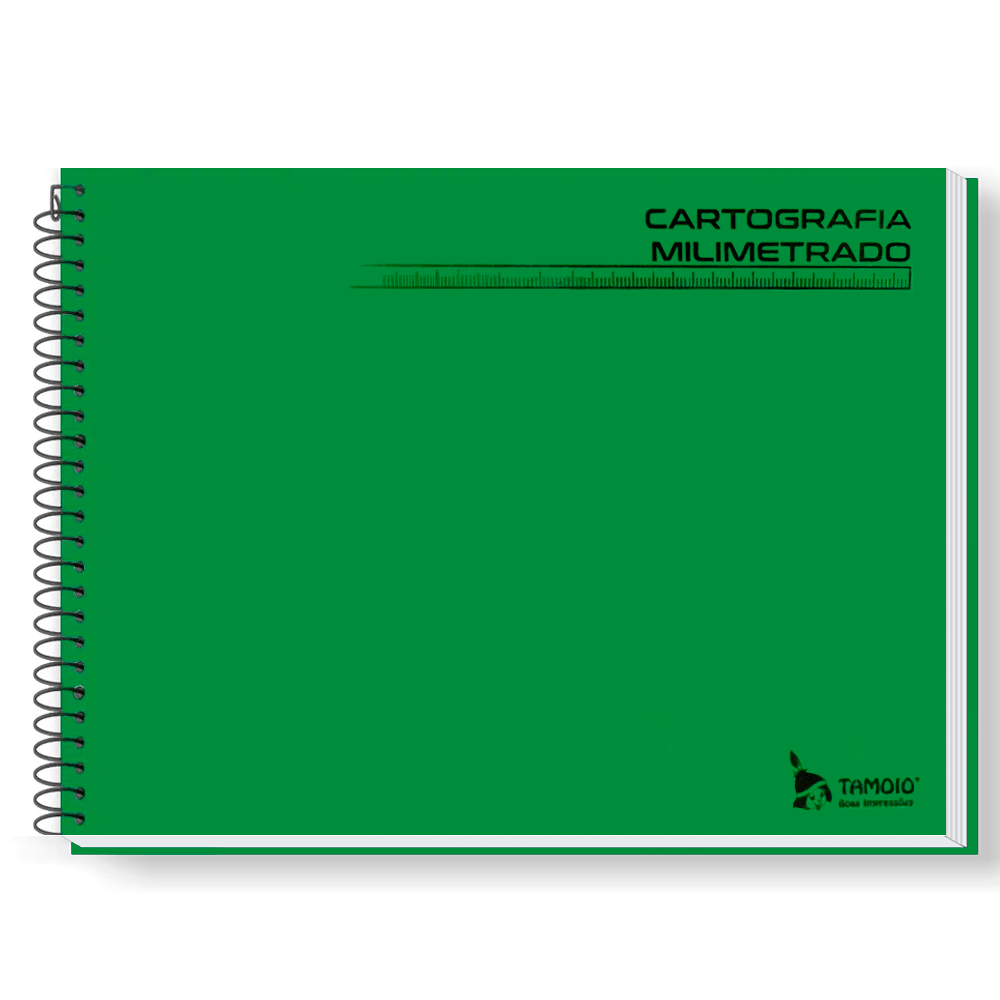 Caderno de Cartografia e Desenho Infantil Capa Dura Grande Espiral Boruto -  60 folhas