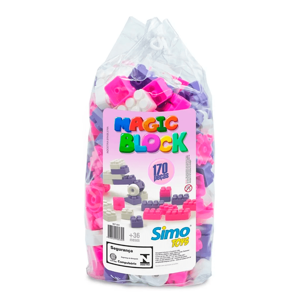Magic-Block-Menina-170-Pecas---Simo-Toys Magic-Block-Menina-170-Pecas---Simo-Toys