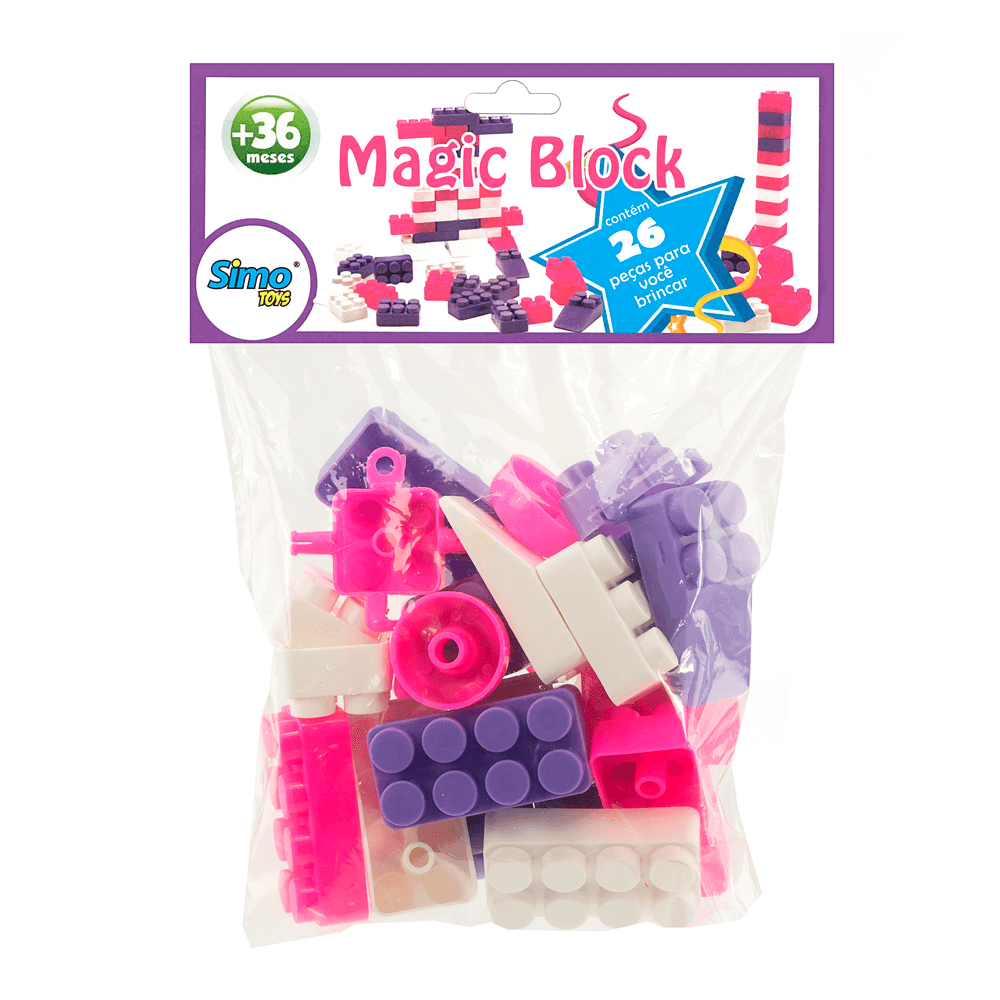 Magic-Block-Menina-26-Pecas---Simo-Toys Magic-Block-Menina-26-Pecas---Simo-Toys