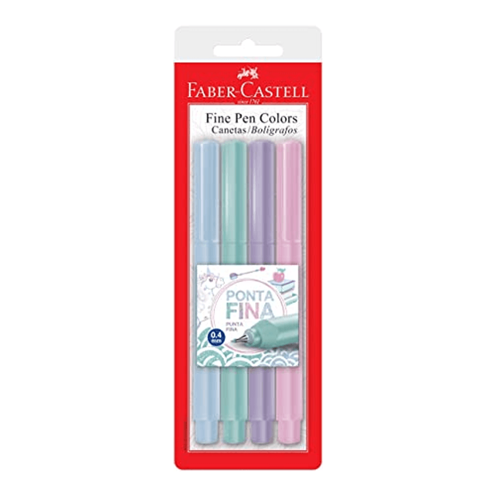 Caneta-Fine-Pen-Colors-4-Cores-Pastel---Faber-Castell