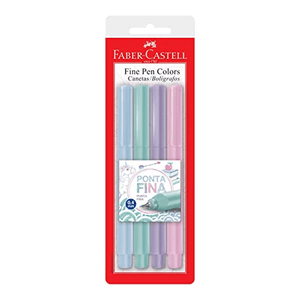 Caneta-Fine-Pen-Colors-4-Cores-Pastel---Faber-Castell