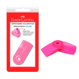 Apontador-com-Deposito-e-Borracha-Mini-Sleeve-Rosa-Neon---Faber-Castell